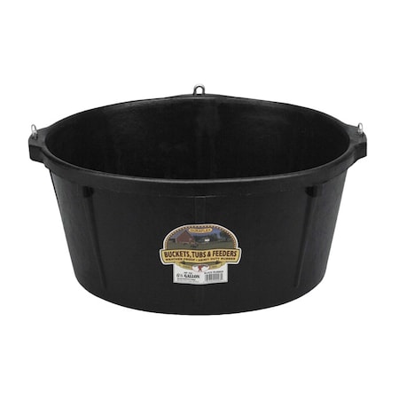 Miller Mfg Duraflex Rubber Feeder Tub with Hooks 6-1/2 Gallon 4335